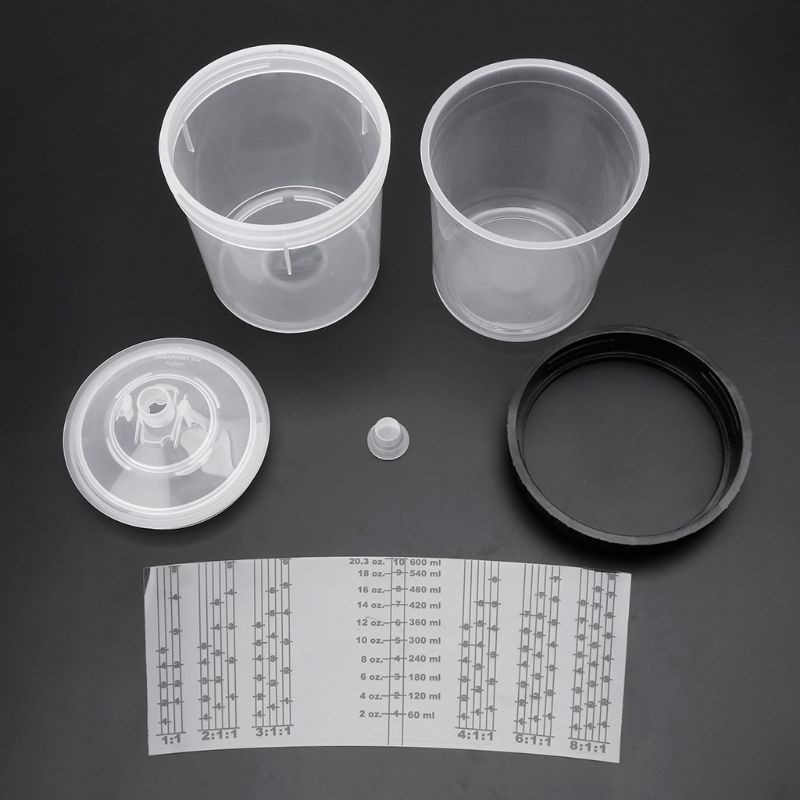 Paint Mixing Cup PPS Type H/O Quick Cup Hard Cup Inner Cup Lids 600ml