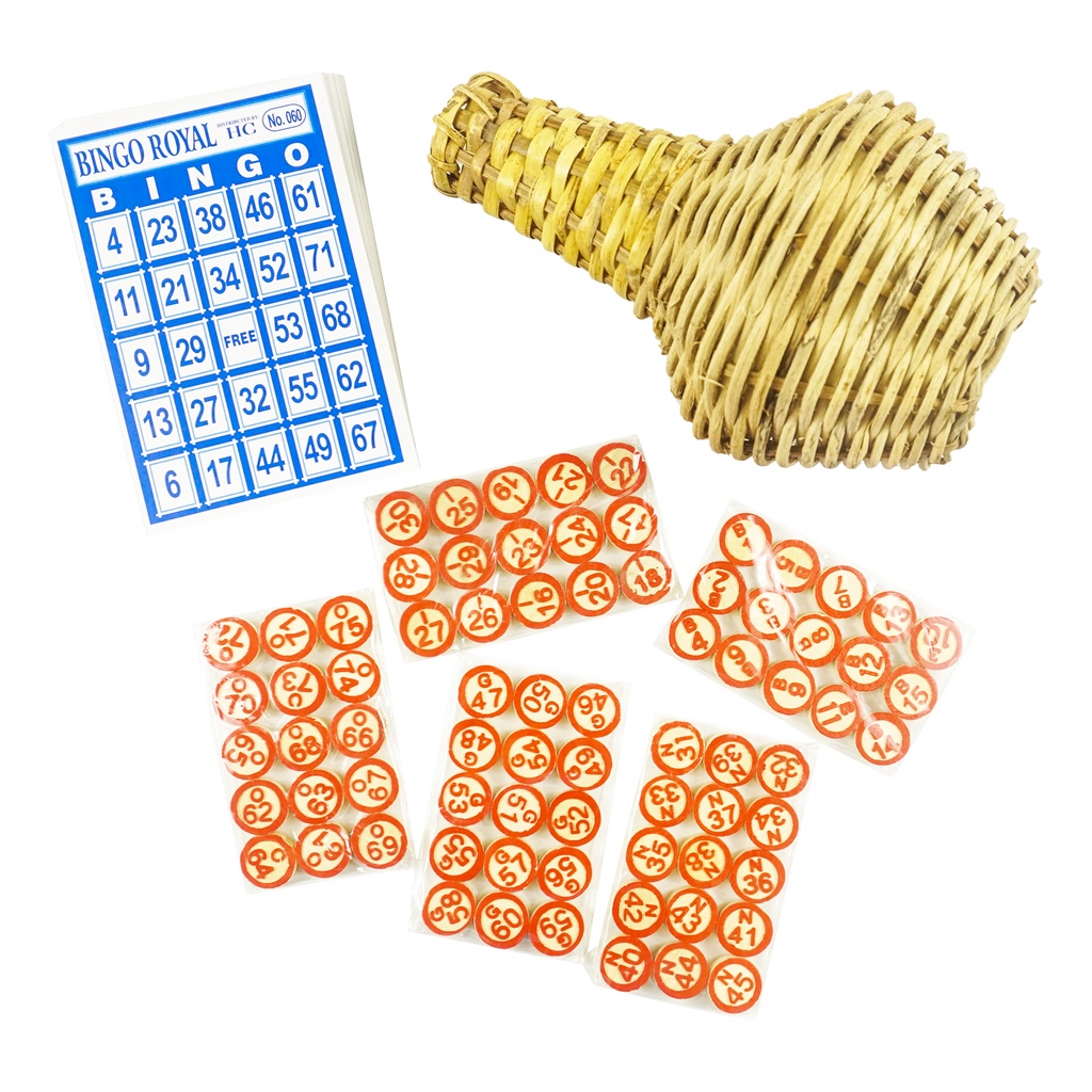COD DVX Pinoy Classic Rattan Bingo Game Set with Shaker and Cards