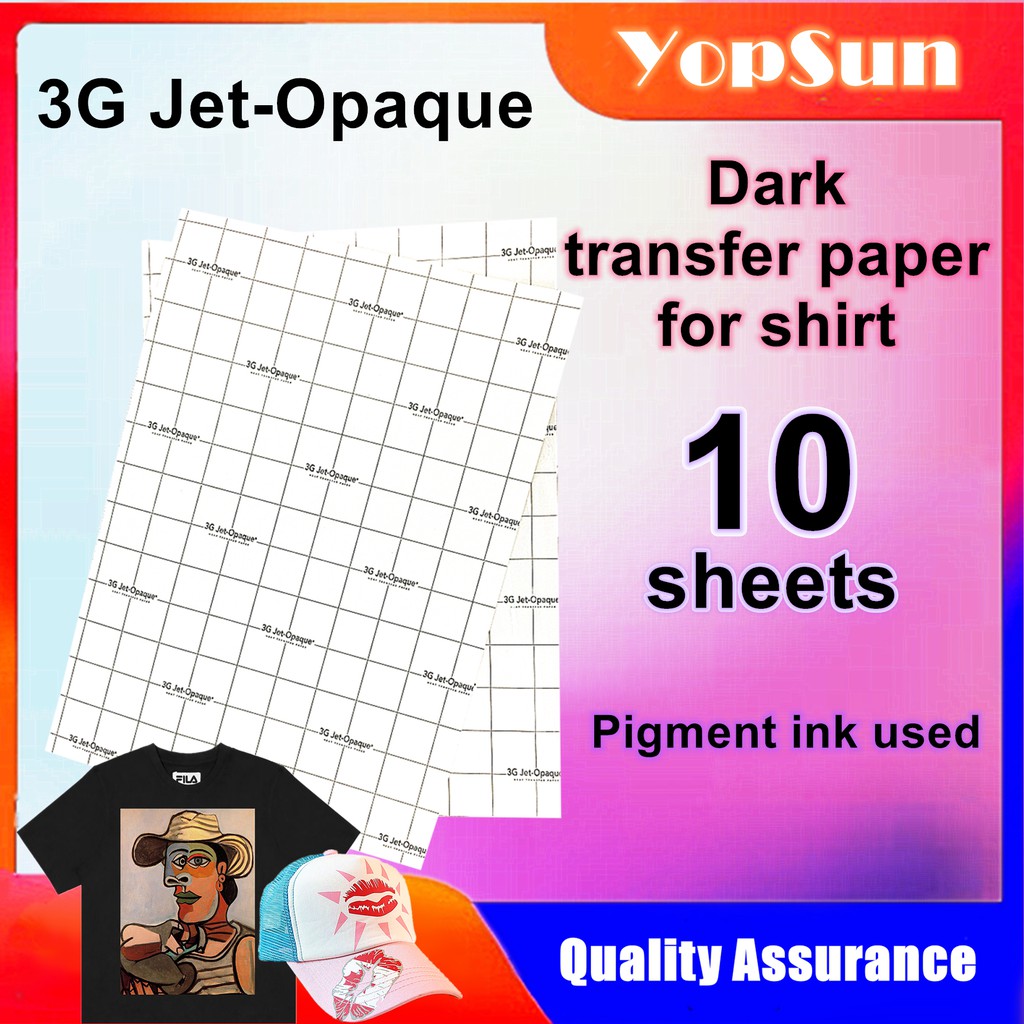 3G JETOPAQUE (10 Pcs) Dark Transfer Paper A4 Shopee Philippines