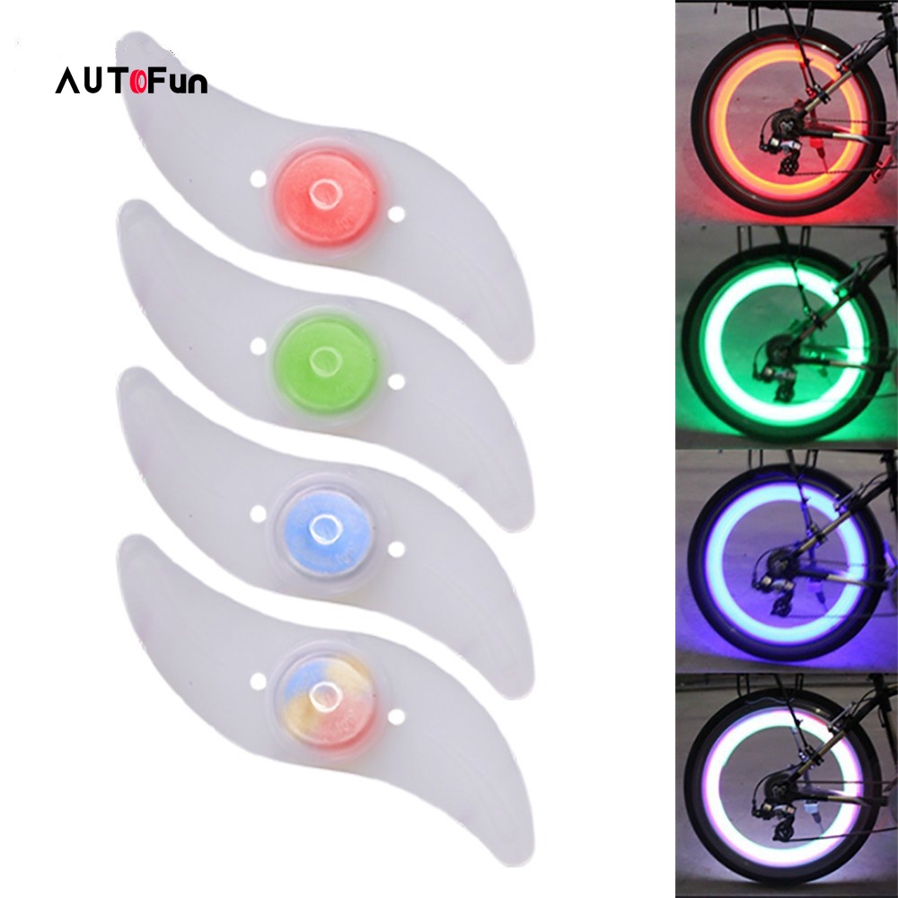 AUTOFun Bright Bike Cycling Car Wheel Tire Tyre LED Spoke Light Lamp