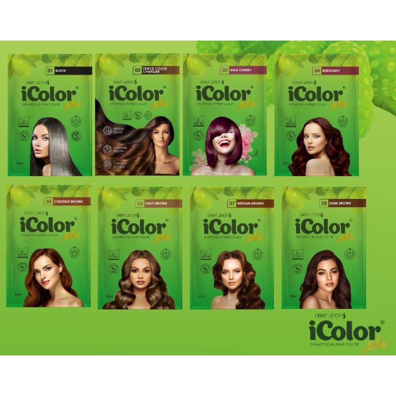 IColor Plus Hair Dye Shampoo Permanent Hair Color Shopee Philippines