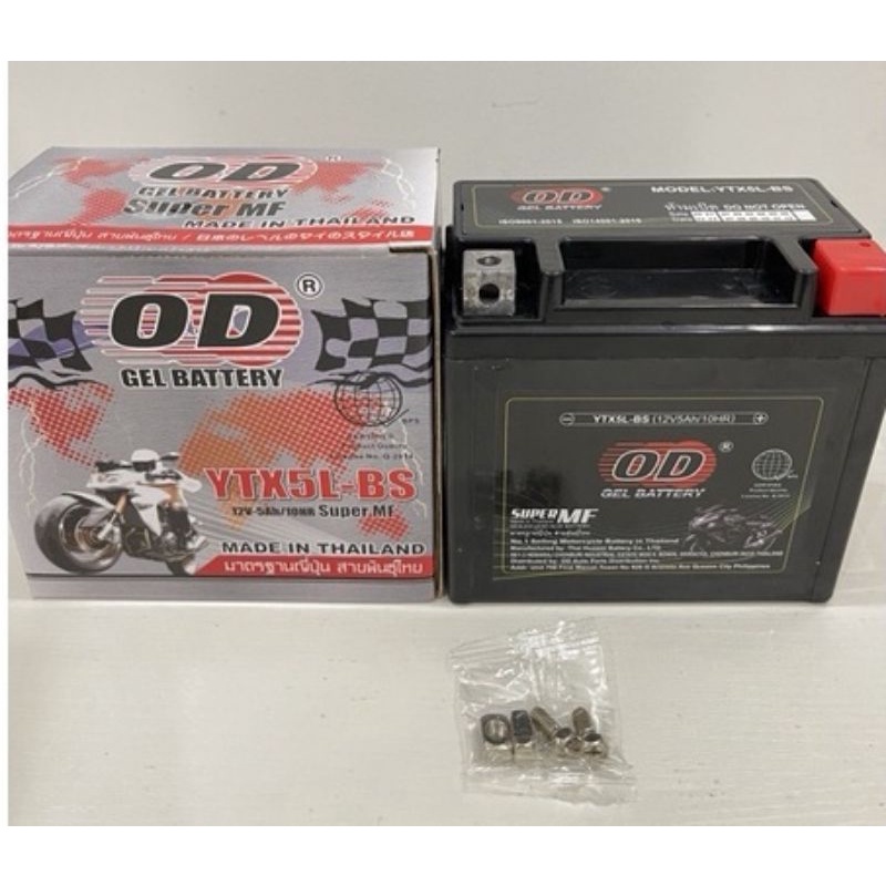 OD Battery Gel Type YTX5LBS for Raider 150 Shopee Philippines