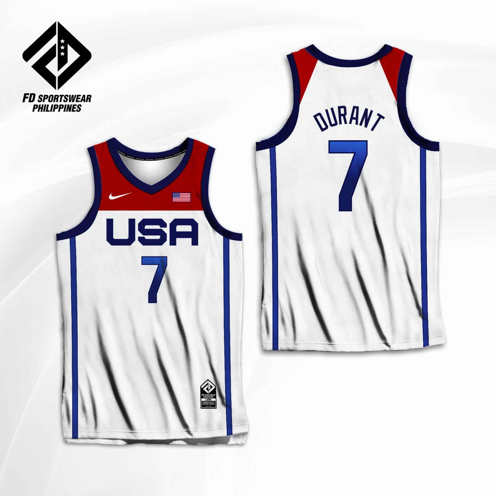 USA BASKETBALL OLYMPIC 2021 LIGHT FULL SUBLIMATED JERSEY Shopee