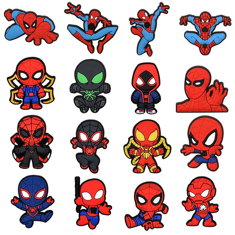 Marvel Spiderman boy jibbitz Crocs Pins for shoes bags High quality 