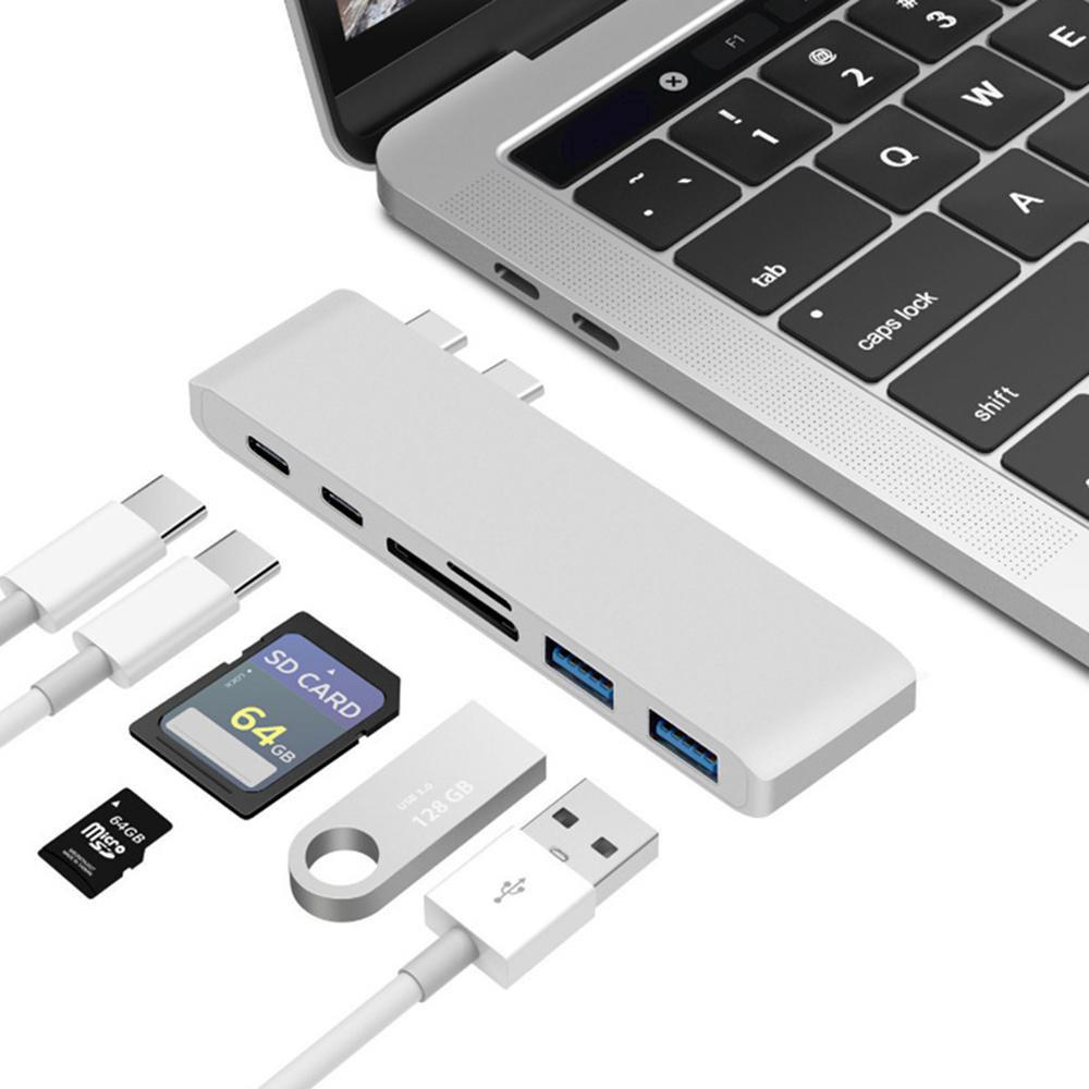 Type C HUB 7 Port USBC To USB 3.0 Splitter Converter OTG