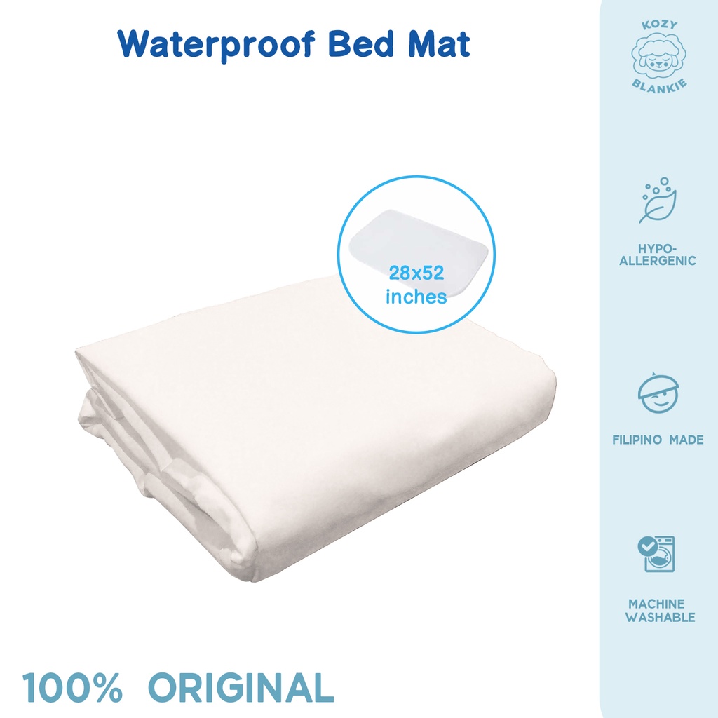 Kozy Blankie Waterproof Bed Mat (Plain White) Shopee Philippines