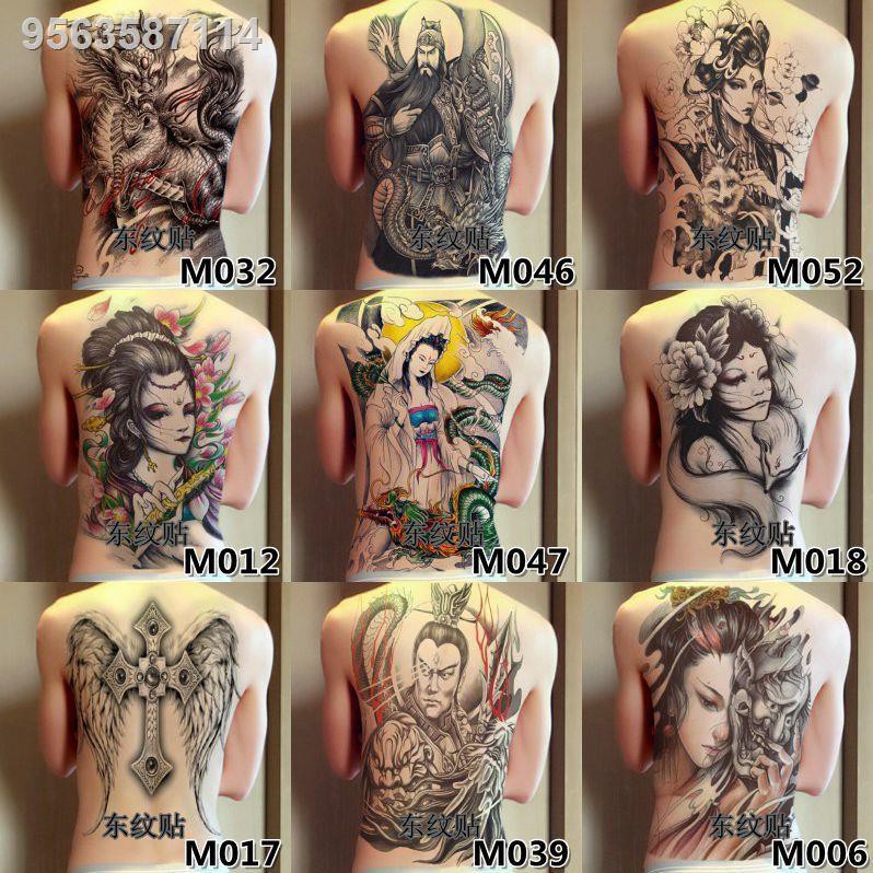 ☃❧▦Full Back Tattoo Stickers Dragon Jilong Female Geisha Pannuo Waterproof Men And Women Durable Ca | Shopee Philippines 798_x_798_jpg