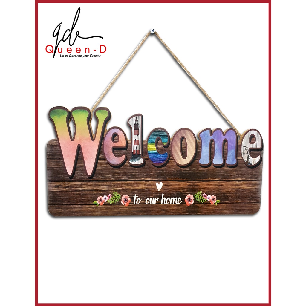 Door Signage Wooden Wall Hanging Decor 30x15 Home