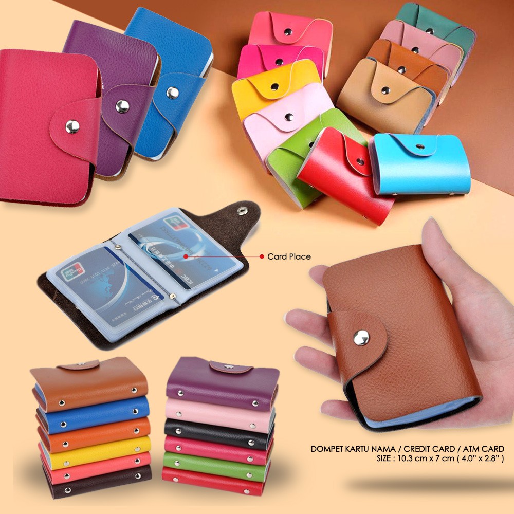Multicolor Plain Canvas Card Holder for Women Shopee Philippines