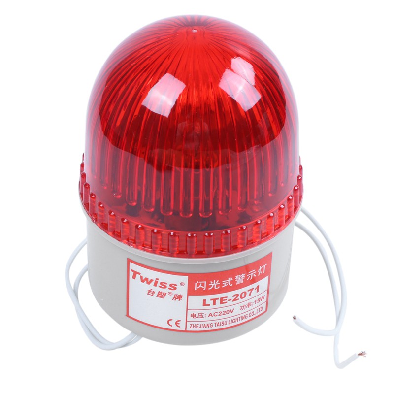 High Quality AC 220V 15W Red Light Industrial Signal Tower Flash Warning Lamp COD Shopee