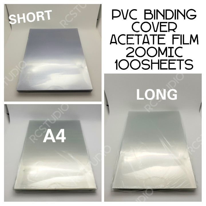 100pcs Acetate Film Pvc Binding Cover 200mic Clear Shopee Philippines