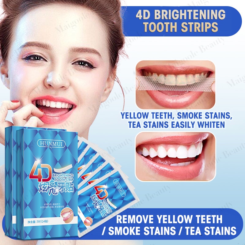 Hunmui 1 Pc 4D Teeth Whitening Strips Oral Care Whiting Tooth Stickers