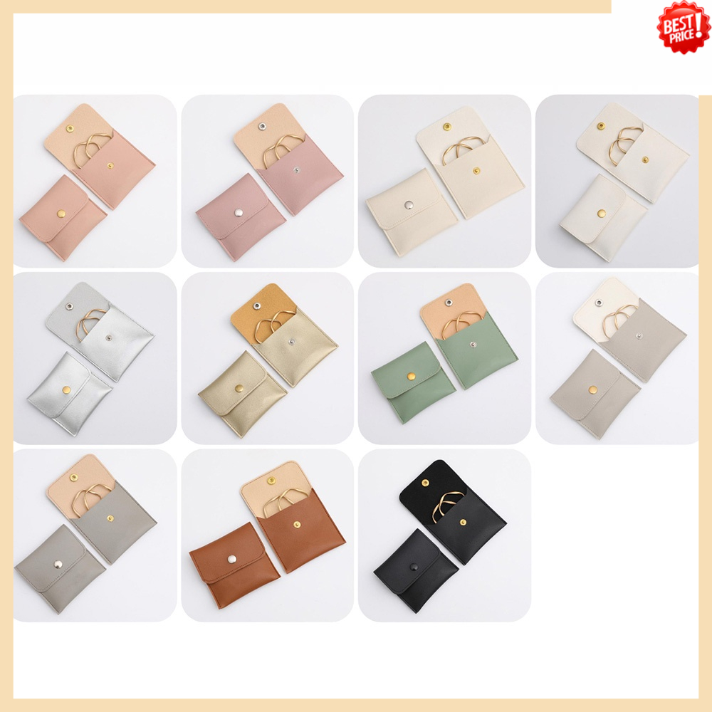PU Leather Jewellery Pouch Earrings Ring Necklace Bracelet Jewelry