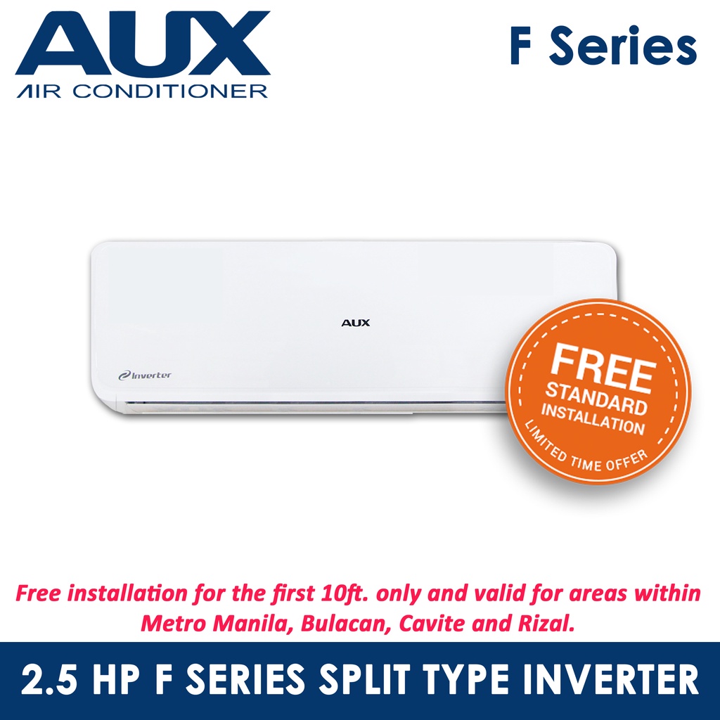 AUX Aircon 2.5 HP F Series Split Type Inverter Shopee Philippines