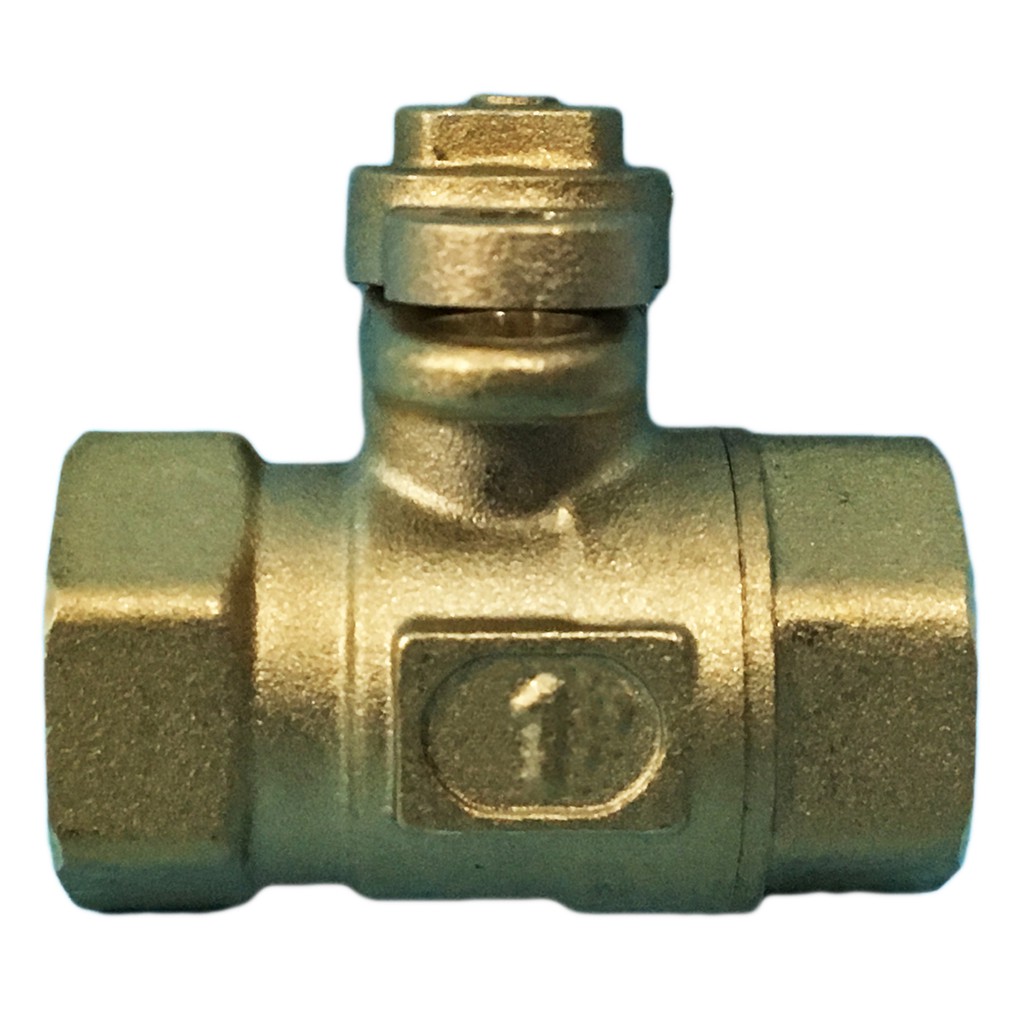 MEISONS BRASS BALL VALVE WITH LOCK WING 1" THREADED FOR WATER DISTRICT