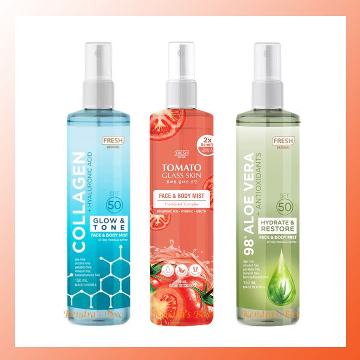 Fresh Skinlab Tomato / Collagen / Aloe Vera Face and Body Mist (150ml