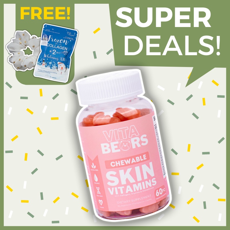 Vitabears Skin Vitamins Glutathione rich Remover Freckle Speckle Fade Dark Spots AntiAging