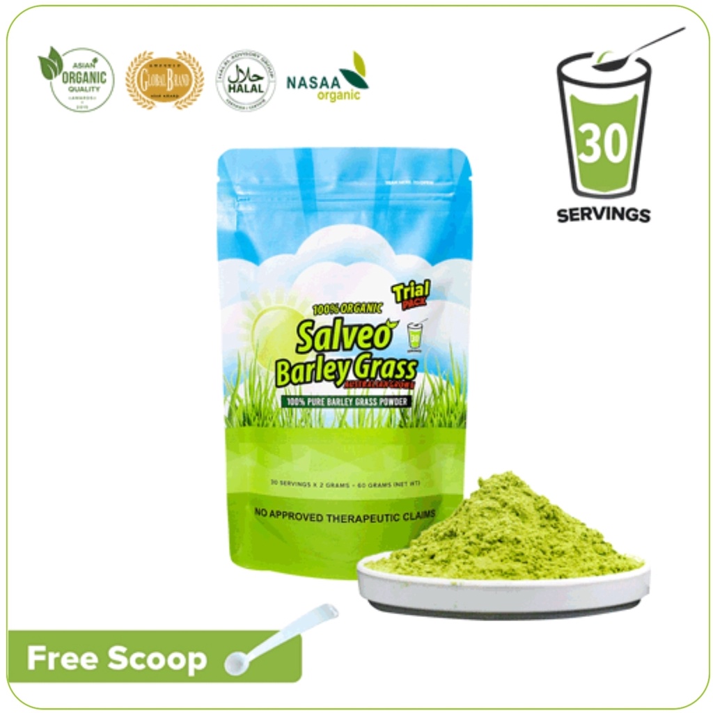 [TRIAL PACK] Salveo Barley Grass Powder (1 PACK / 60 GRAMS / 30