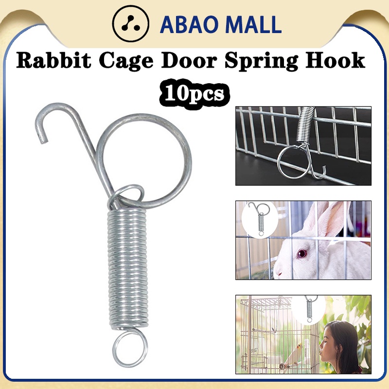 10PCS Spring Lock For Rabbit Cage Hook Chicken Quail Cage Door Spring