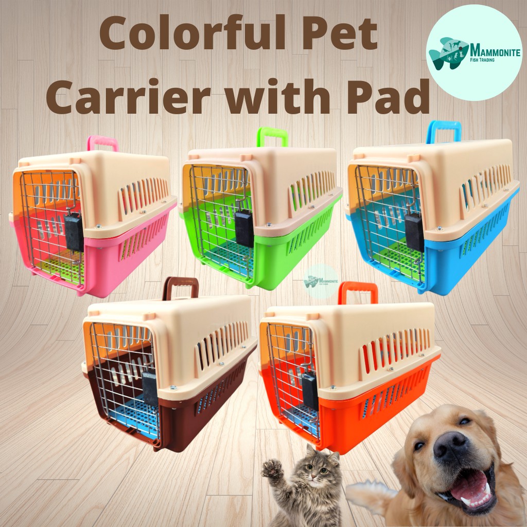 Colorful Pet Carrier Box Container Travel Crates For Dog Cat Bird With