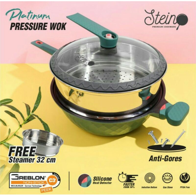 Stein Cookware Platinum Wok Pressure Cooker 32cm (pressure Cooker