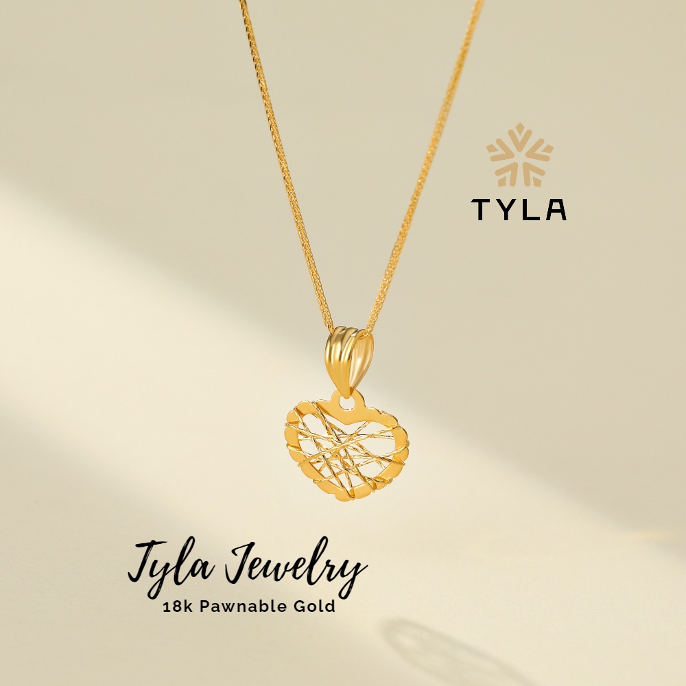 Tyla 18K Gold Necklace Pendant Mesh Pendant For Women Jewelry Real