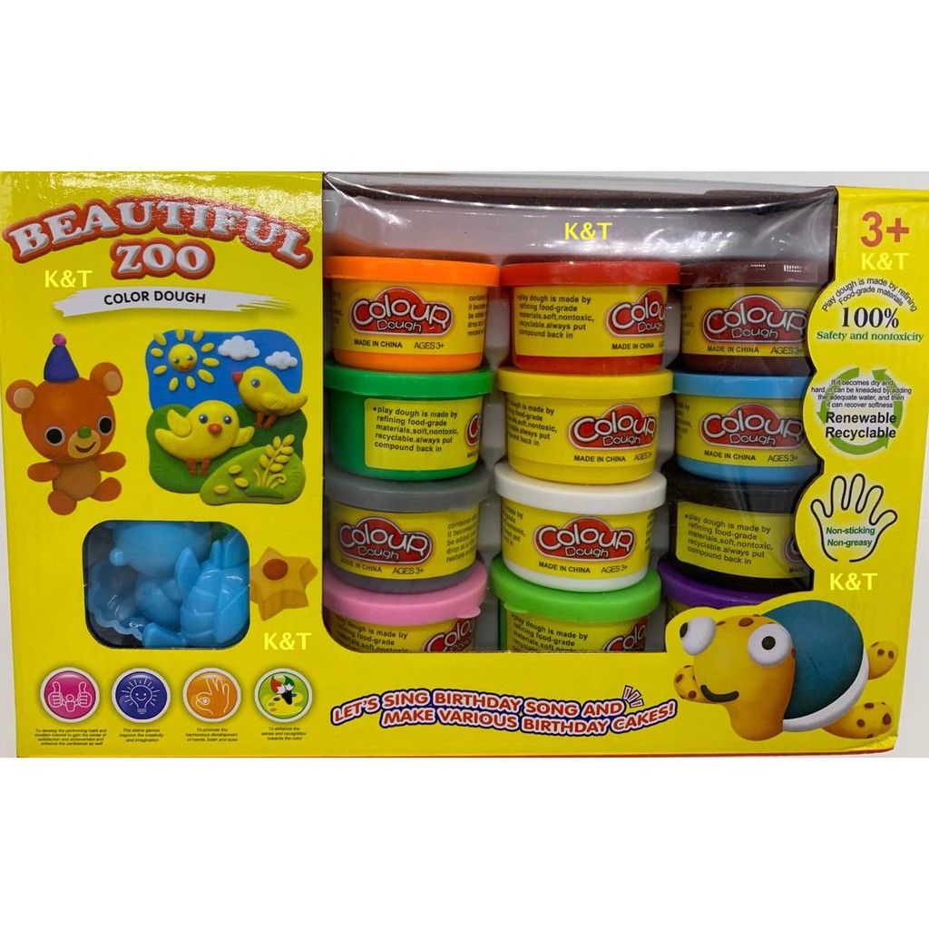 Best Seller! Coloured Clay Minis 12 in 1 Kids Favourite Toys Beautiful