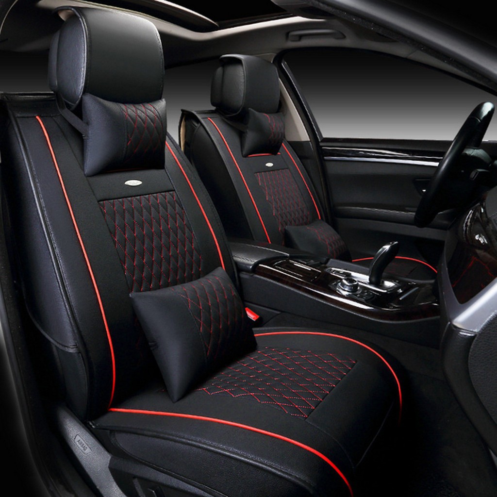 NEW 10pcs PU Leather Car Seat Cover Front and Rear Shopee Philippines