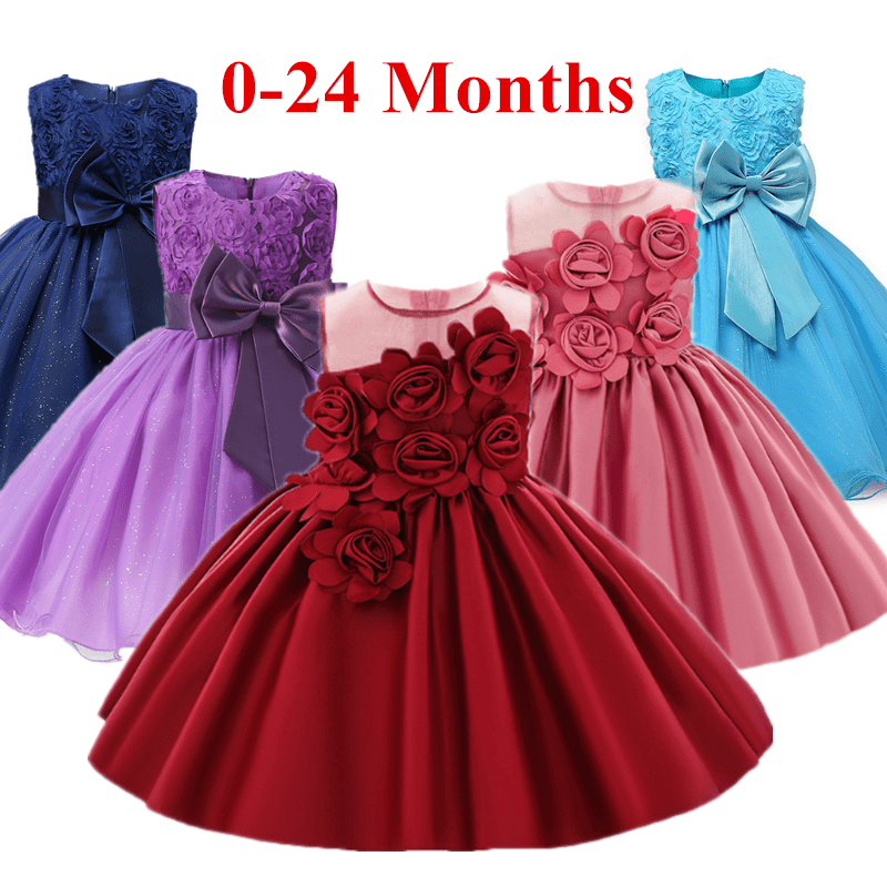 WFRV Summer Baby Girl Dress Newborn Baby Flower Princess Dress For Baby