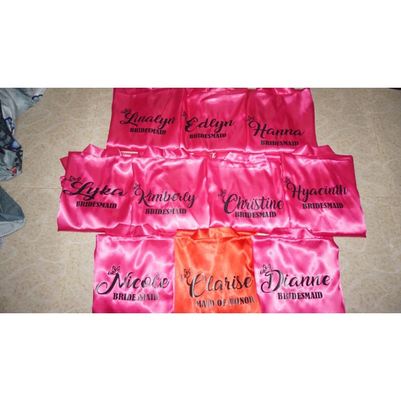 Personalized Wedding Robes for Bride and Bridesmaids Shopee Philippines