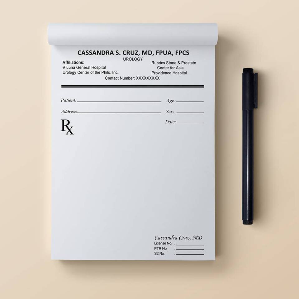 Blank Prescription Pad Template