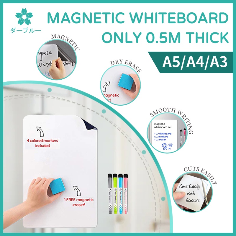 A3/A4/A5 Soft whiteboard Dry Erase White Boards Home Office