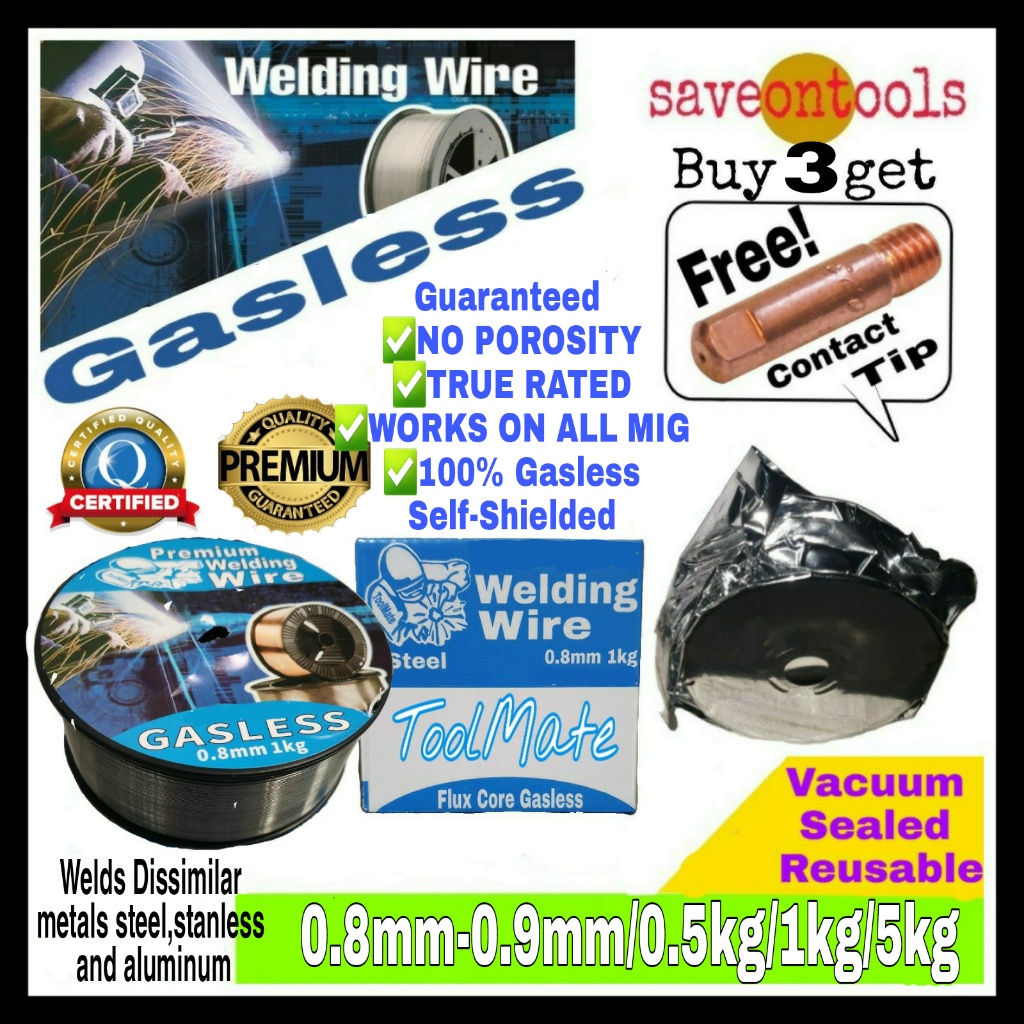 Mig Wire Gasless Flux Cored GASLESS THIN/THICK/MULTI Metal Steel Stainless Aluminum 0.8mm