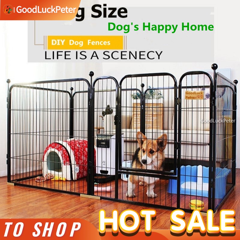Dog Fence,Dog Plaype Adjustable Dog Cage Kulungan Ng Aso Free Space Dog house, Kennel Shopee