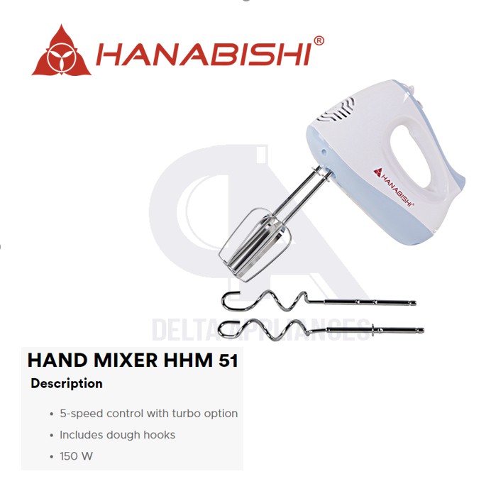 Hanabishi HHM 51 Hand Mixer Shopee Philippines