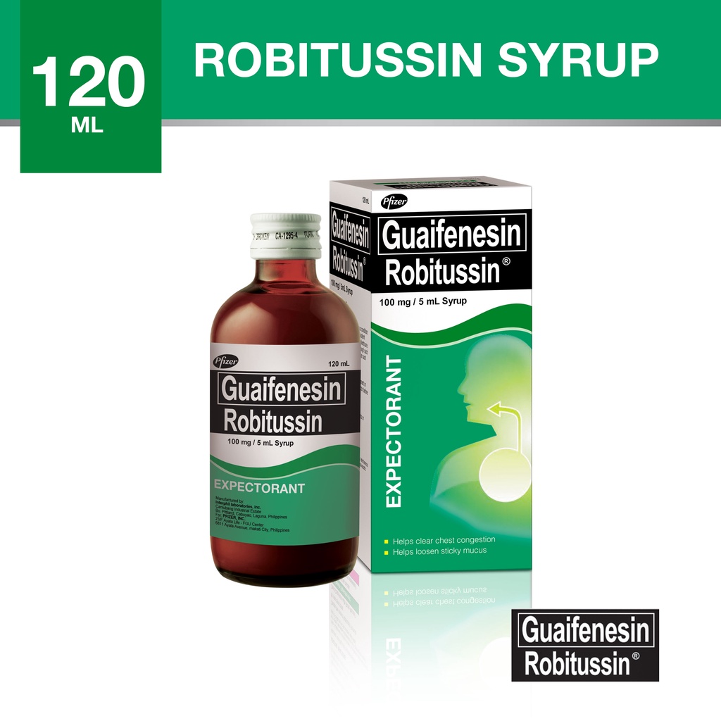 Robitussin Guaifenesin Syrup 120ml Shopee Philippines