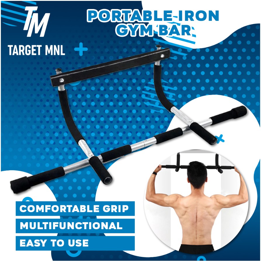 MultiFunctional Iron Gym Total Upper Body Workout Bar Portable Indoor