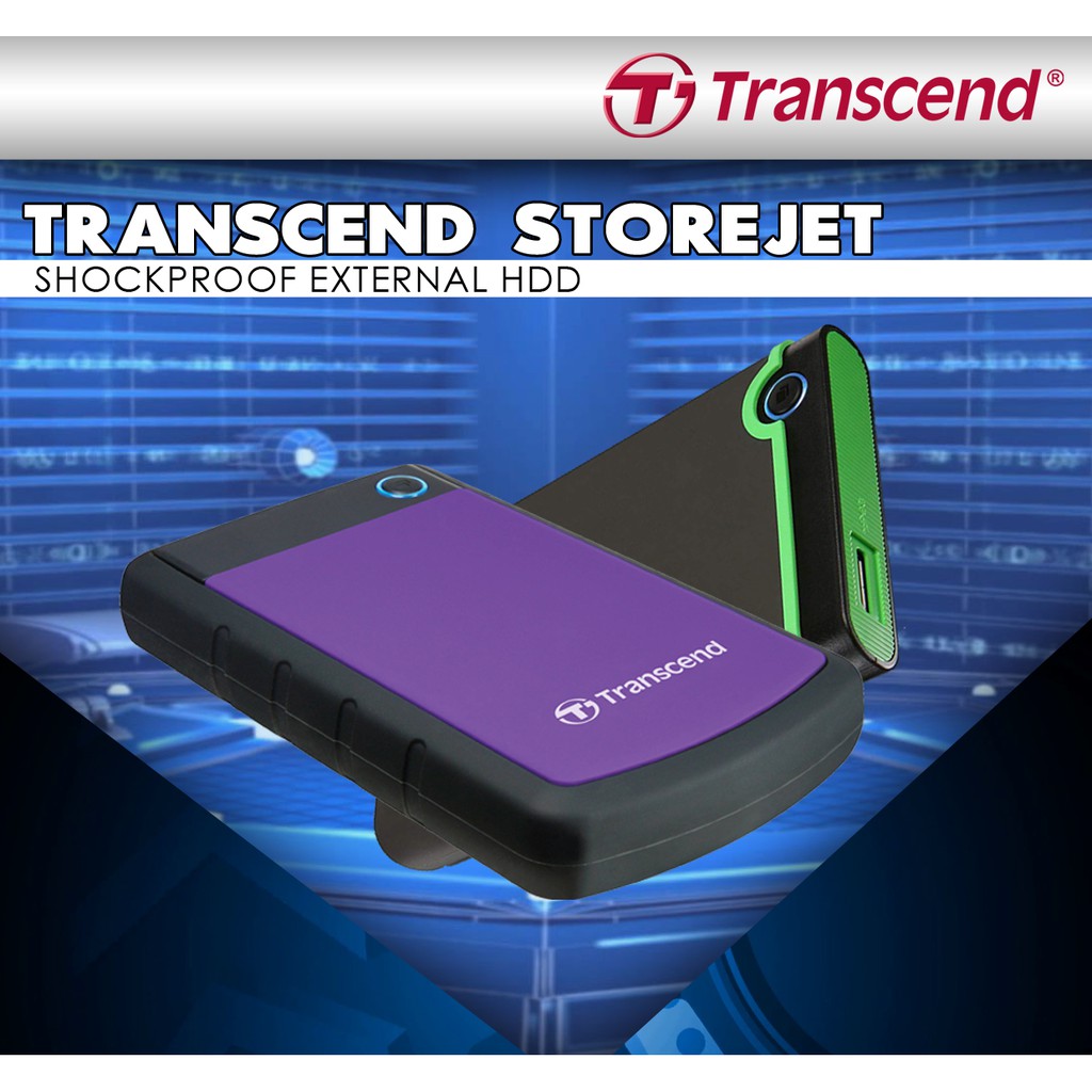 Transcend 500GB StoreJet Shockproof External Hard Drive Shopee