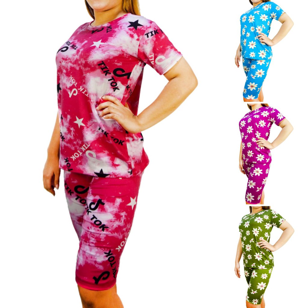 COD DVX 5015 Small Large Fashion Trendy Tiktok Printed Pajama Set