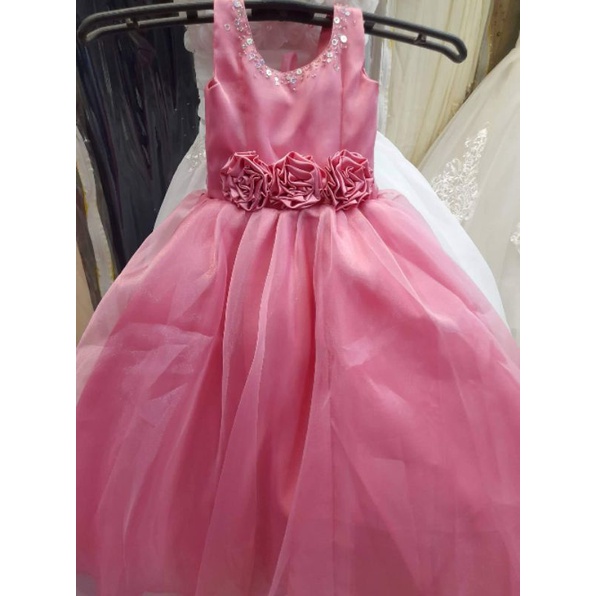 Old rose flower girl dress/gown Shopee Philippines