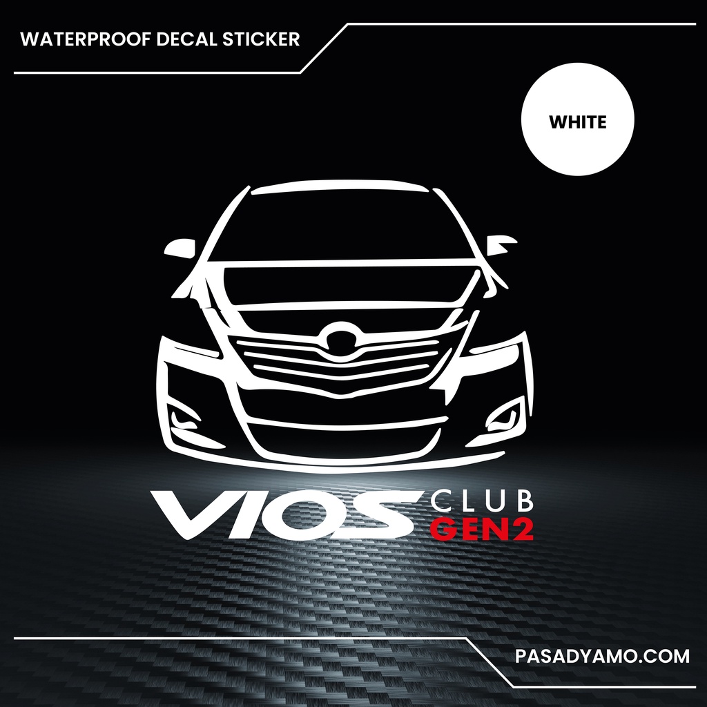 Vios Gen 2 Club Decal Sticker for Cars Laptops 6 inches x 6 inches
