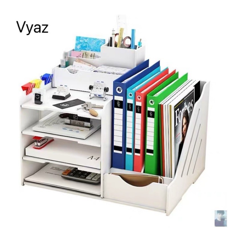 Desk Storage Bookshelf Folder Book Office Paper Storage Box File Rack