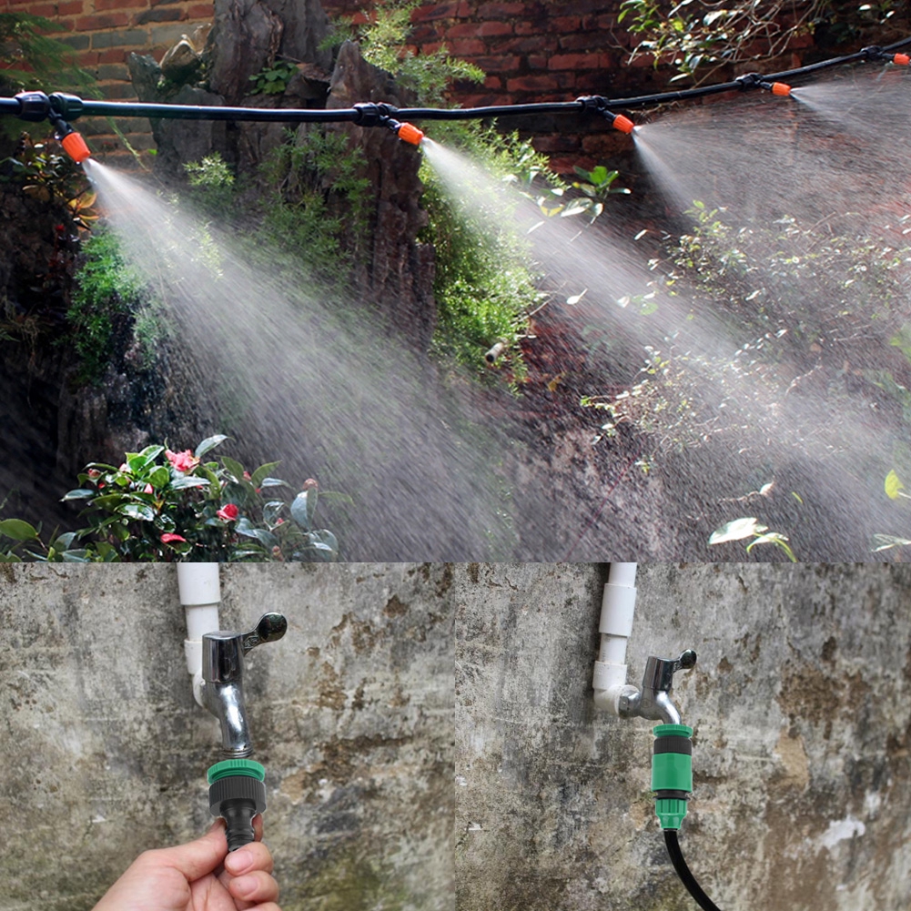 15M DIY Garden Hose Drip Irrigation Equipment Plant Flower Shopee
