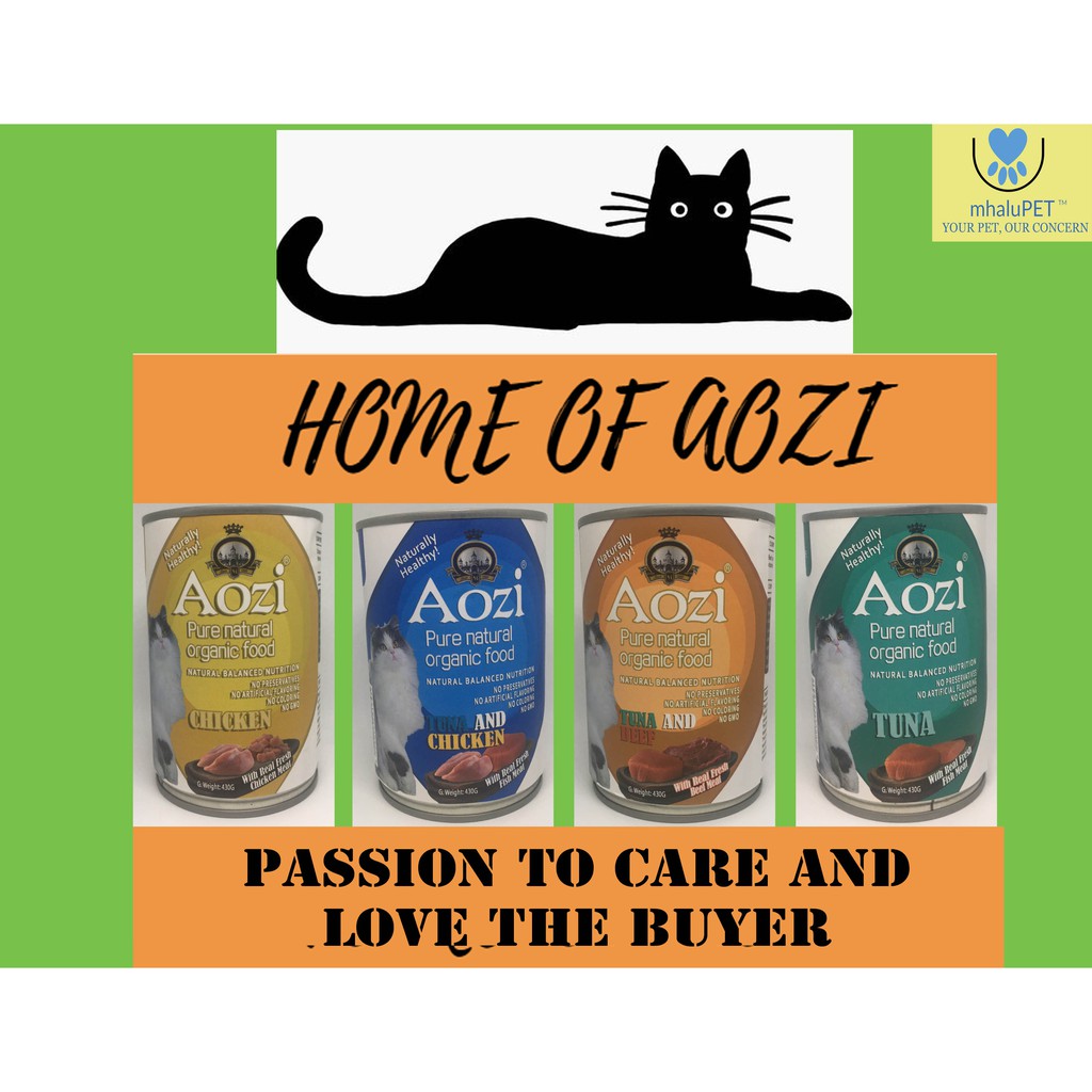 AOZI CAT CAN ORGANIC WET CAT FOOD 430G Shopee Philippines