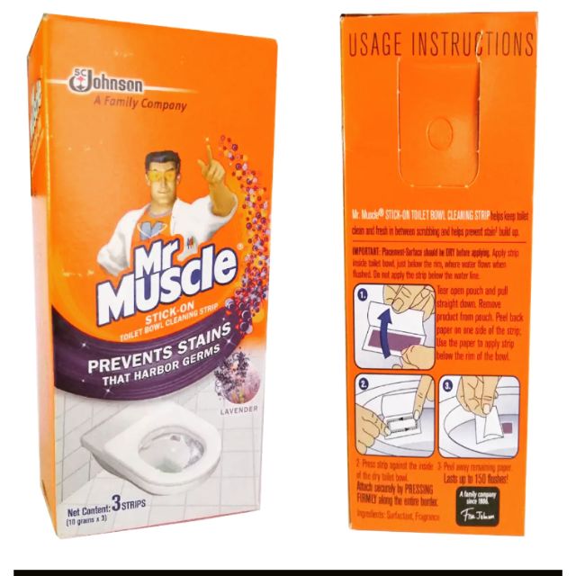 Mr. Muscle® StickOn toilet bowl cleaning strips Shopee Philippines
