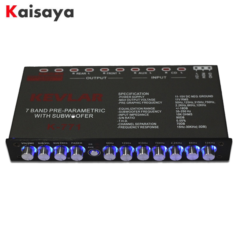 7 Segment Equalizer Car Audio Eq Tuning Crossover Amplifier Car