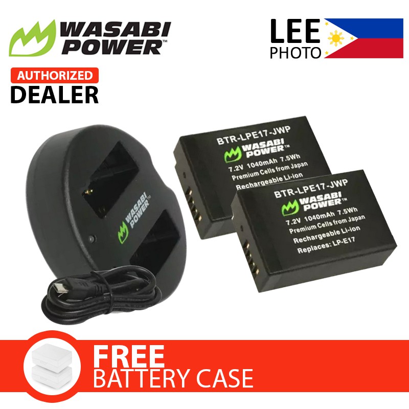 Wasabi Power Canon LPE17 Battery (2Pack) and Dual Charger Shopee