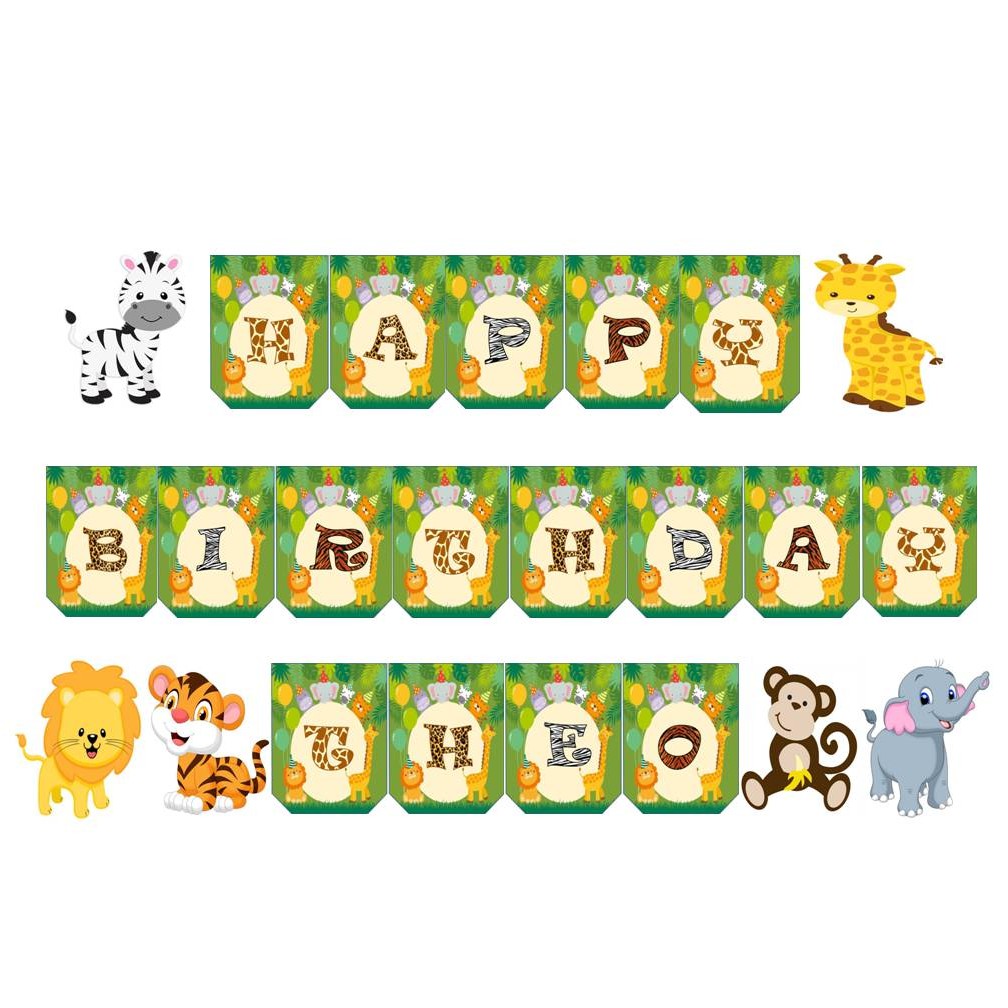 Personalized Jungle safari Birthday Banner/ Name banner/addons only (Name, Age & Spacer