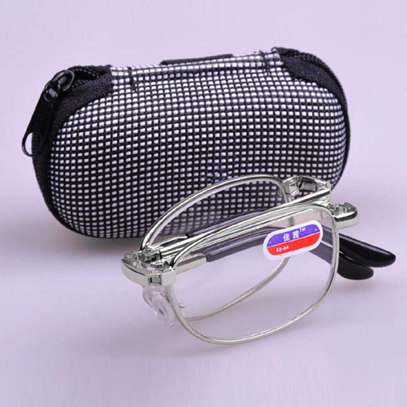 Folded Foldable Metal Frame Eyeglasses Reading Glasses 1.0 2.0 3.0 3.5