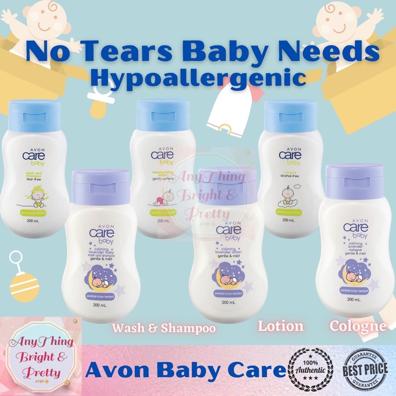 Avon Baby Care Hypoallergenic Cologne, Lotion, Shampoo and Wash. No